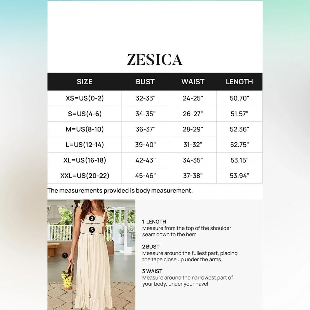 Cream Boho Tie Strap Maxi Dress - Picture 2 of 8